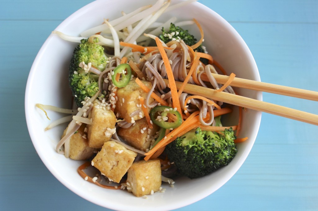 Soba z tofu i brokułami 3